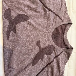 Oiselle flyte long sleeve top, Heathered Purple